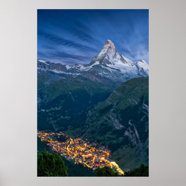 Gebirge | Matterhorn, Zermatt, Schweizer Alpen Poster (Vorne)