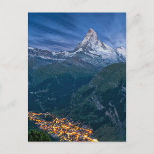 Gebirge   Matterhorn, Zermatt, Schweizer Alpen Postkarte