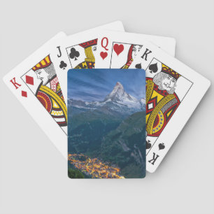Gebirge   Matterhorn, Zermatt, Schweizer Alpen Spielkarten