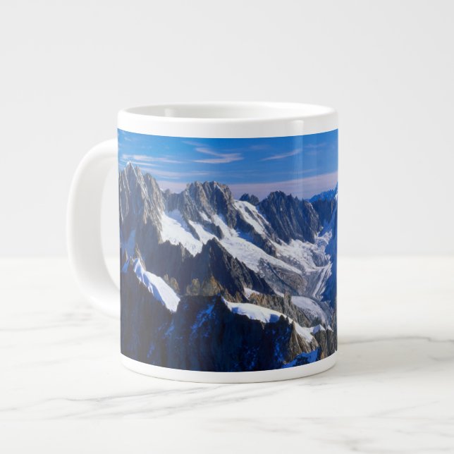 Gebirge | Mont Blanc, Europäische Alpen Jumbo-Tasse (Vorderseite Links)