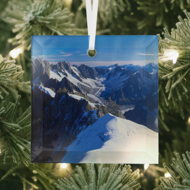 Gebirge | Mont Blanc, Europäische Alpen Ornament Aus Glas (Insitu)