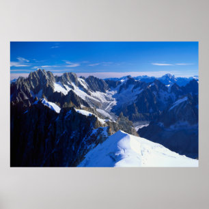 Gebirge   Mont Blanc, Europäische Alpen Poster