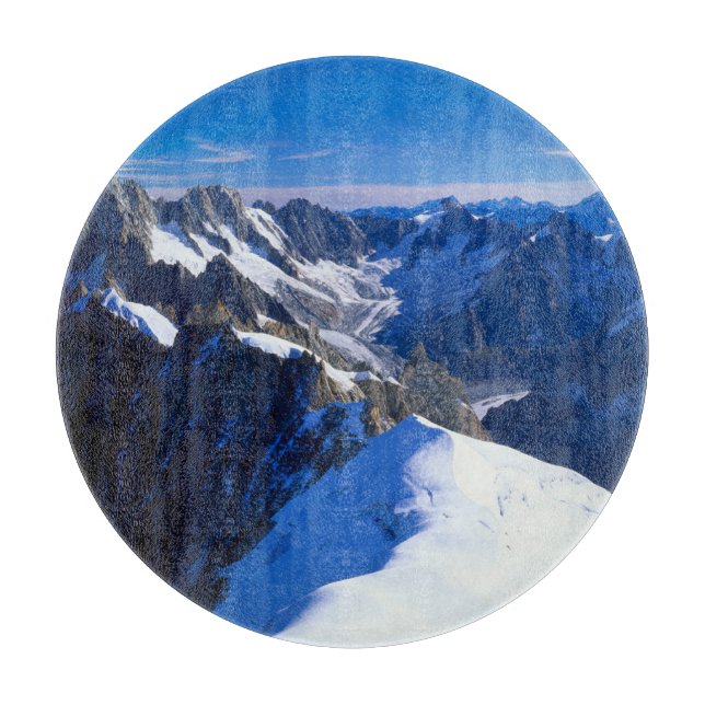 Gebirge | Mont Blanc, Europäische Alpen Schneidebrett (Vorderseite)