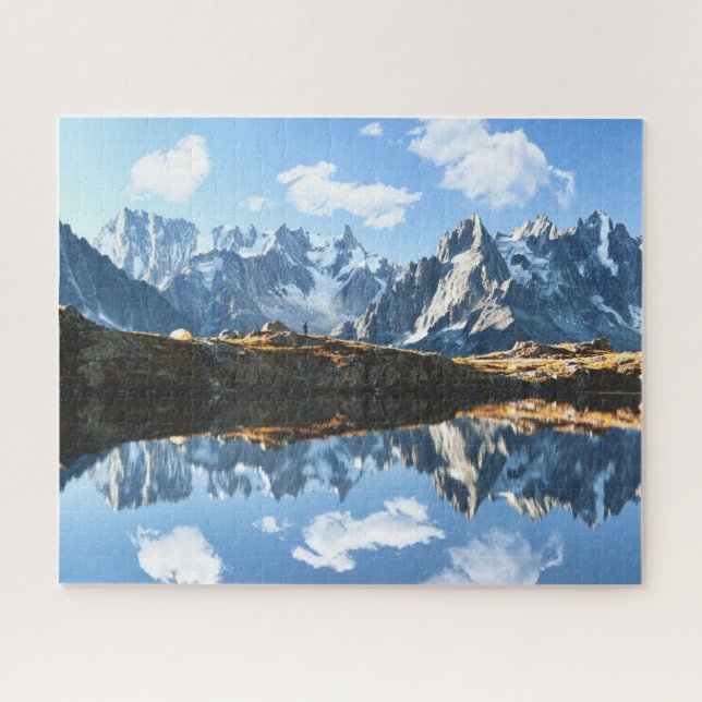 Gebirge | Mont Blanc Massif, Frankreich Puzzle (Horizontal)