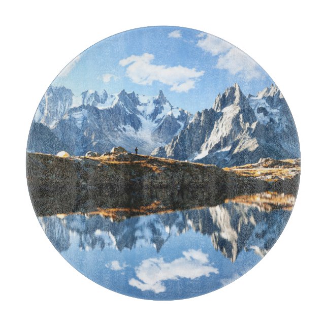 Gebirge | Mont Blanc Massif, Frankreich Schneidebrett (Vorderseite)