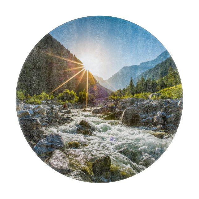 Gebirge | Nationalpark Hohe Tauern, Österreich Schneidebrett (Vorderseite)