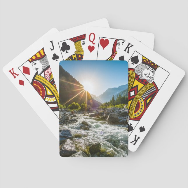 Gebirge | Nationalpark Hohe Tauern, Österreich Spielkarten (Rückseite)