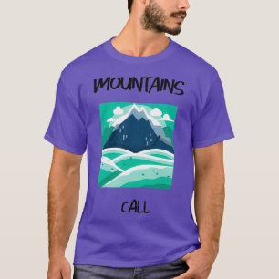Gebirge nennen grünes Design T-Shirt