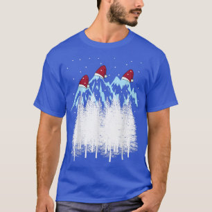 Gebirge Schneeberge Wälder Weihnachten T-Shirt