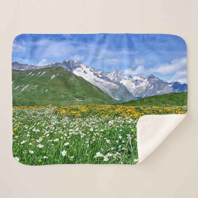 Gebirge | Schweizer Alpenfrühling Sherpadecke (Vorderseite (Horizontal))