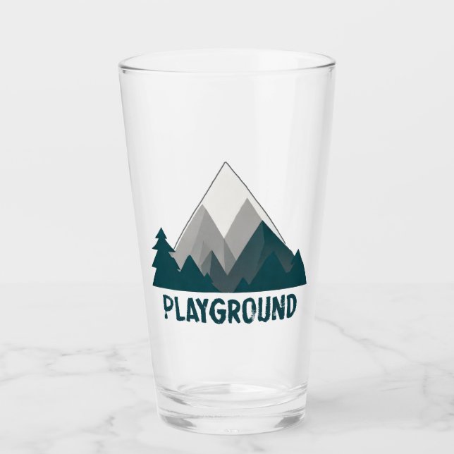 Gebirge sind mein Spielplatz Glas (Vorderseite)