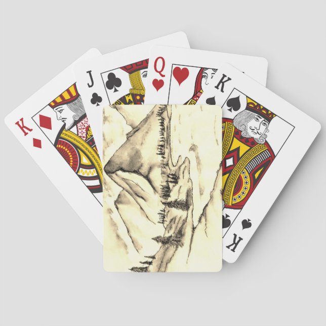 Gebirge spielen Karten Spielkarten (Rückseite)