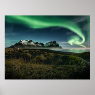 Gebirge Vestrahorn Mountain, Island Poster