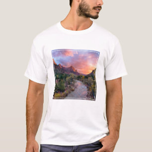 Gebirge Watchman Zion Nathional Park Utah T-Shirt