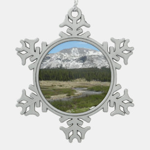 Gebirgsbach High Country I Schneeflocken Zinn-Ornament