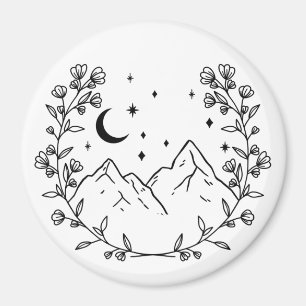 Gebirgsblumenreath Magnet