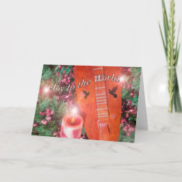 Gebirgsdulcimer-Weihnachtsgrußkarte Karte