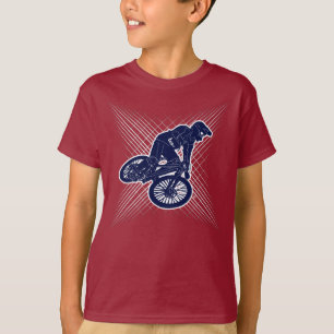 Gebirgsfahrrad-Junge scherzt T - Shirt