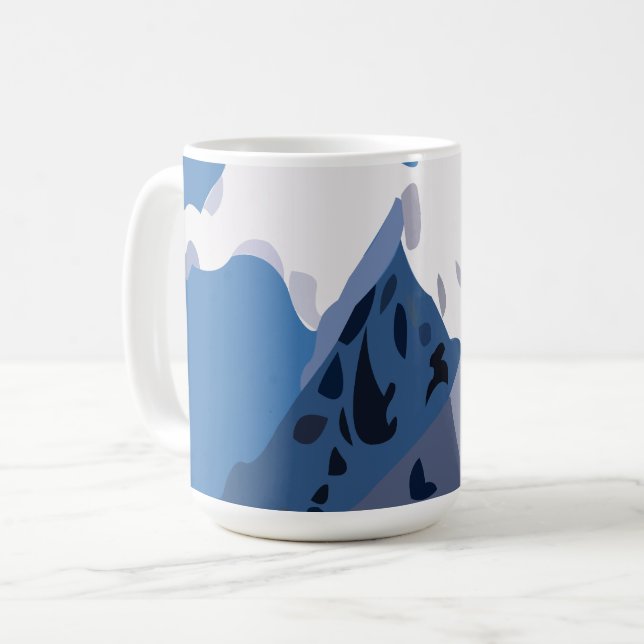 Gebirgsgipfel Natur Kaffeetasse (Vorderseite Links)