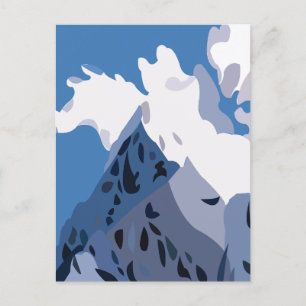 Gebirgsgipfel Natur Postkarte