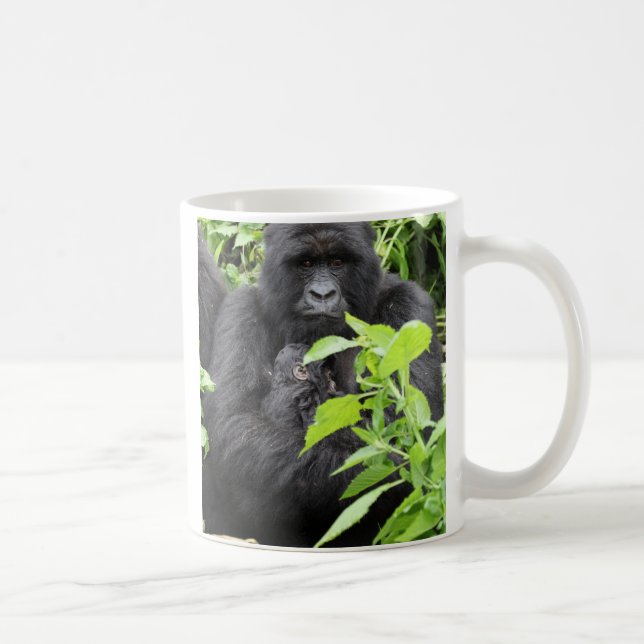 Gebirgsgorillamutter u. -baby tasse (Rechts)