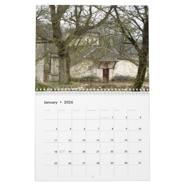 Gebirgsgriechenland Kalender (Jan 2026)