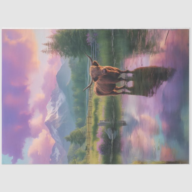 Gebirgshochland Seidenpapier (Vorderseite)