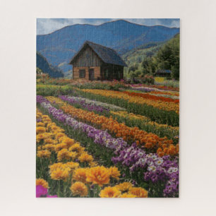 Gebirgskabine Blom Puzzle