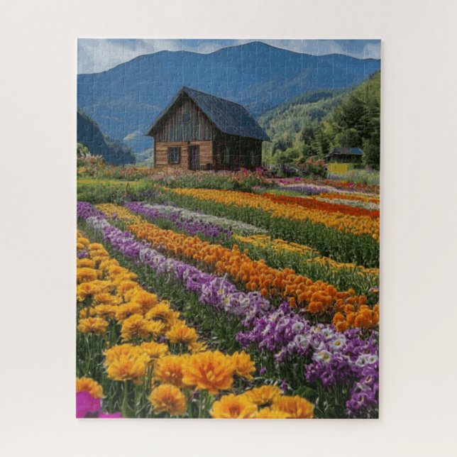 Gebirgskabine Blom Puzzle (Vertikal)