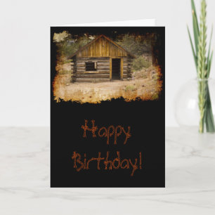 Gebirgskabinen-Geburtstag Karte