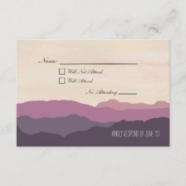 "Gebirgskette" Hochzeit RSVP Postcard 3.5"x5" Karte
