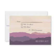 "Gebirgskette" Hochzeit RSVP Postcard 3.5"x5"