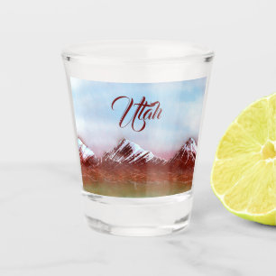 Gebirgskette Utah Schnapsglas