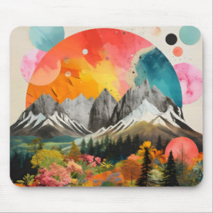 Gebirgskollage Mousepad