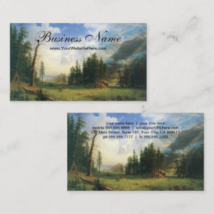 Gebirgslandschaft, Bierstadt, Hudson River School Visitenkarte