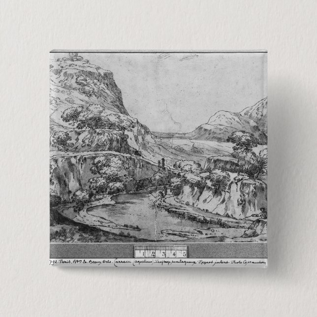 Gebirgslandschaft Button (Vorderseite)