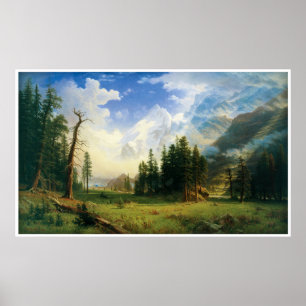 Gebirgslandschaft durch Albert Bierstadt Poster