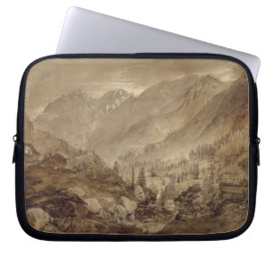 Gebirgslandschaft, Macugnaga, 1845 (Stift u. Braun Laptopschutzhülle