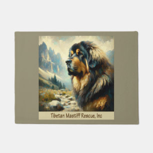 Gebirgslandschaft Tibetischer Mastiff Kopfhaut Mat Fußmatte