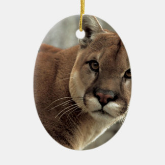 Gebirgslöwe, der eine Pose schlägt Keramikornament