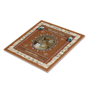 Gebirgslöwe - Führungs-Keramik-Fliese Fliese