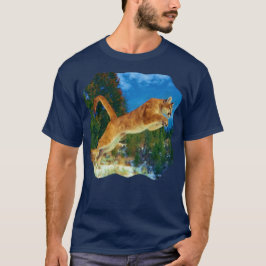Gebirgslöwe-T - Shirt (Cougar) springen