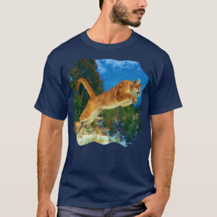 Gebirgslöwe-T - Shirt (Cougar) springen