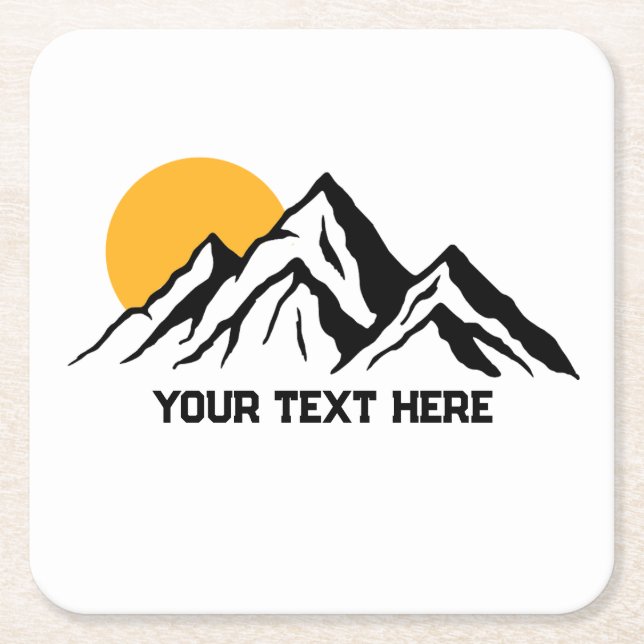 Gebirgsmalerei Gewohnte Wildheit Rechteckiger Pappuntersetzer (Vorderseite)