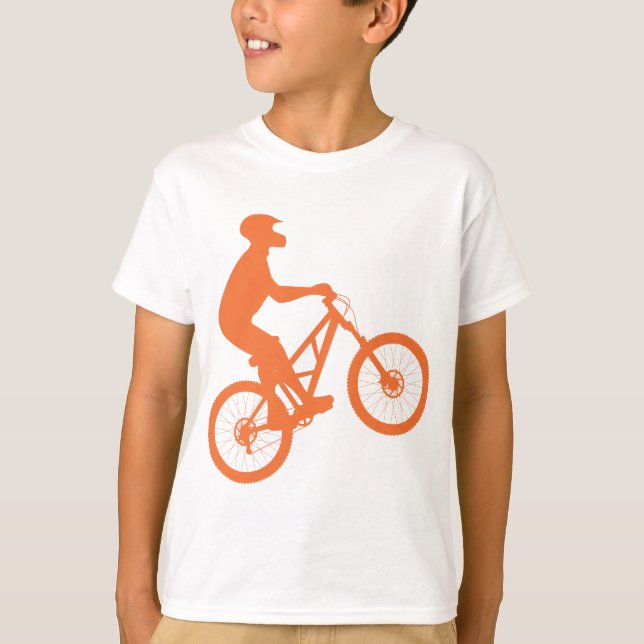 Gebirgsradfahrer-Silhouette T-Shirt (Vorderseite)