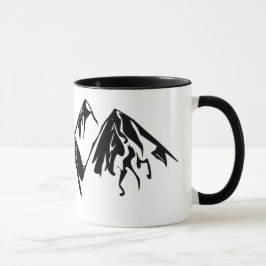 Gebirgsschwarze u. weiße Tasse