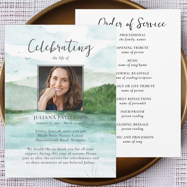 Gebirgssee - Bestattungsorden des Serviceprogramms Einladung (Von Creator hochgeladen)