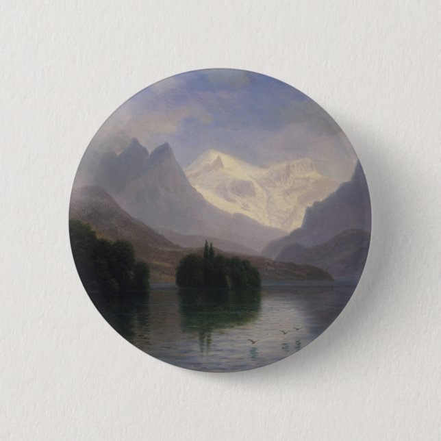 Gebirgsszene Button (Vorderseite)