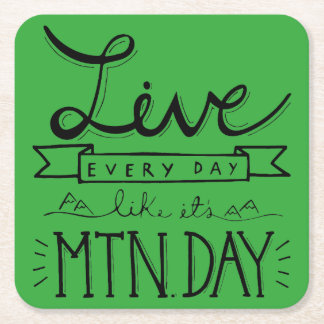 GebirgstagesUntersetzer Rechteckiger Pappuntersetzer