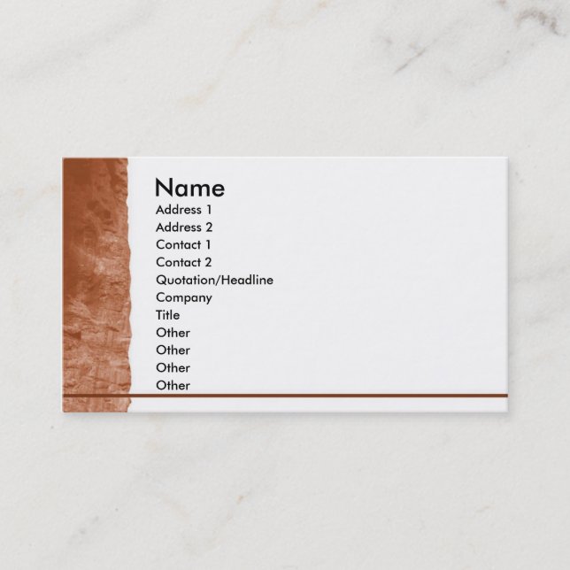 GebirgsVisitenkarte Visitenkarte (Vorderseite)